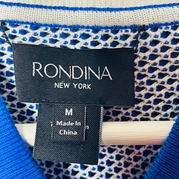 Rondina Women's Zip Cardigan Royal Blue Medium NWT - Picture 6 of 8